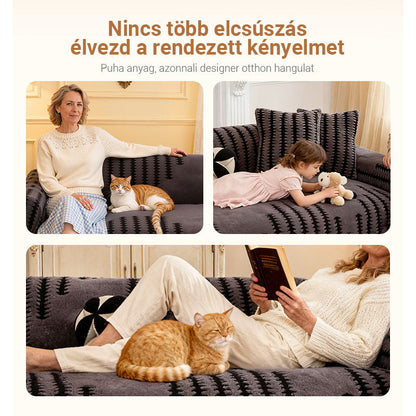 🛋️ Puha, csúszásgátló bársony kanapetakaró – nem csúszkál, nem gyűrődik, kényelmes és elegáns! ✨ Platás utánvéttel!