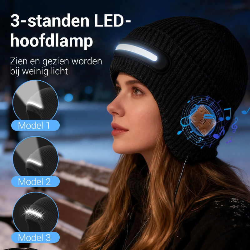 Tölthető Bluetooth-es Világító Sapka