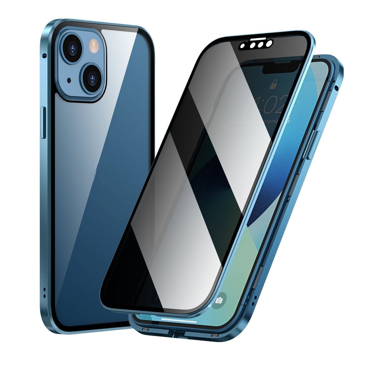 ⚜️ Prémium Mágneses iPhone Tok | Fém Keret + Magánügyi Üveg - Karcálló, Sokszínű, Katonai Minősítésű Védelmet Nyújt 🌟