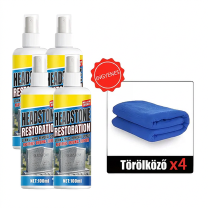 🏛️ Sírtisztító Spray – Gyors Hatású | Gránithoz, Márványhoz, Kék Kőhöz, Természetes Kőhöz – Utánvéttel 🌿✨
