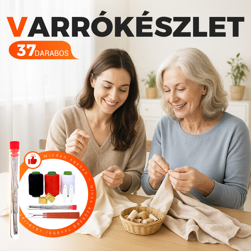 💥 37 db varrószerszámkészlet – minden, amire szükséged lehet varráshoz, javításhoz, kézműveskedéshez! 🧵💕 Platás utánvéttel!
