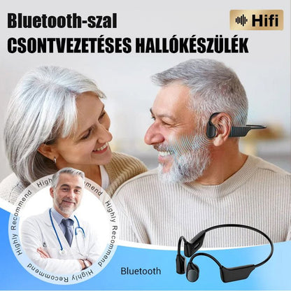 Orvosi Hallókészülék Bluetooth-al: Csontvezetéses Technológia, Szürke Zajszűrés, Fülkímélő Hallássegítő Mindennapokra