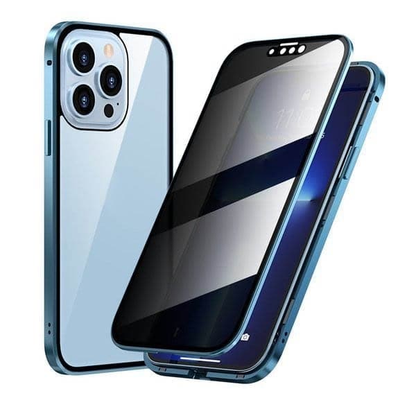 ⚜️ Prémium Mágneses iPhone Tok | Fém Keret + Magánügyi Üveg - Karcálló, Sokszínű, Katonai Minősítésű Védelmet Nyújt 🌟