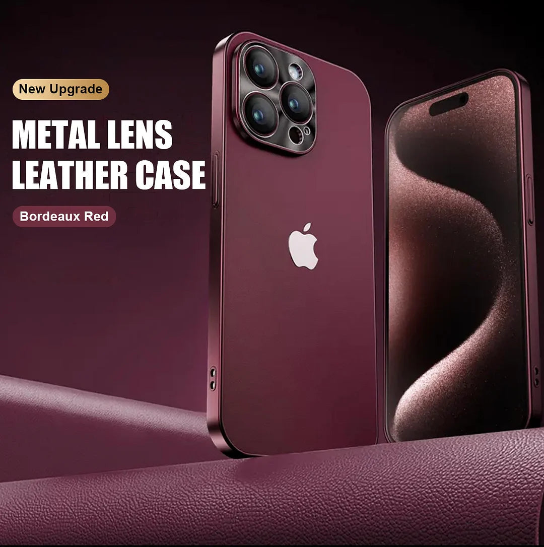 Carcasă slim cu lentile din metal galvanizat pentru iPhone