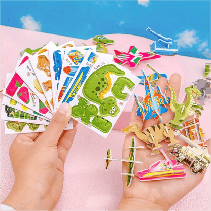 🎁 Oktatási 3D rajzfilm puzzle – tanulás játékosan, fejleszti a kreativitást és a logikát! 🧩✨ Utánvéttel!