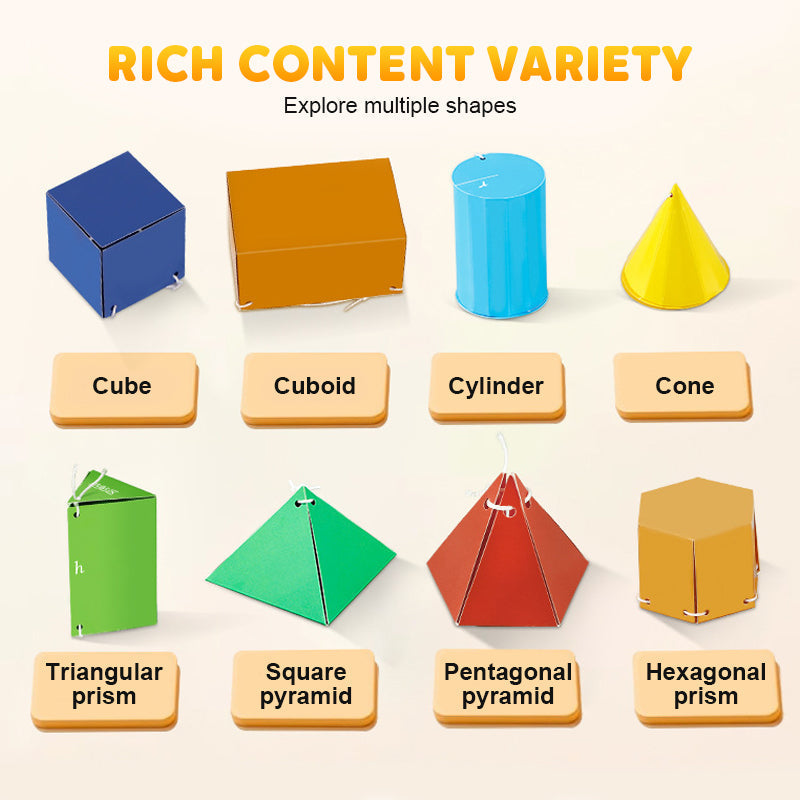 📘 3D Geometriai Könyv – Húzós Meglepetés | Montessori Foglalkoztató 🧸👶