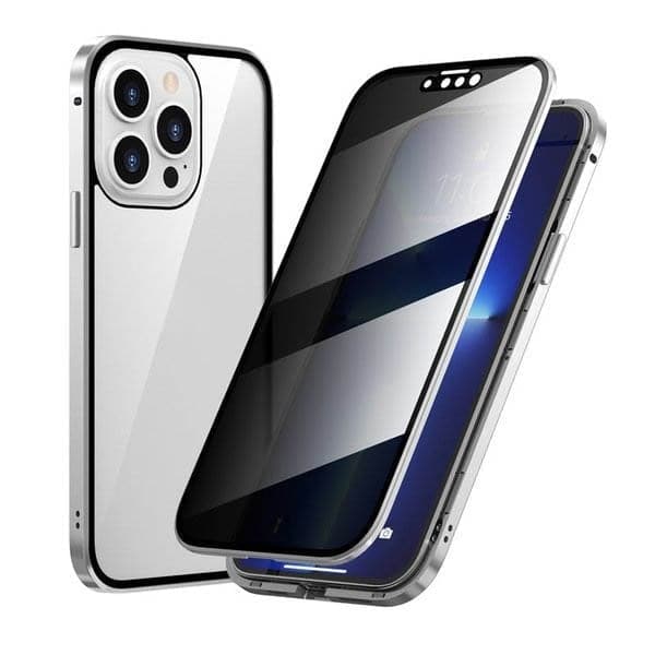 ⚜️ Prémium Mágneses iPhone Tok | Fém Keret + Magánügyi Üveg - Karcálló, Sokszínű, Katonai Minősítésű Védelmet Nyújt 🌟