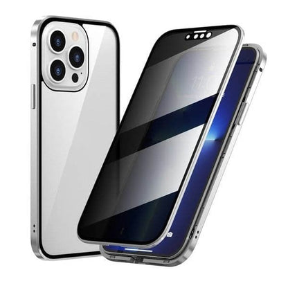 ⚜️ Prémium Mágneses iPhone Tok | Fém Keret + Magánügyi Üveg - Karcálló, Sokszínű, Katonai Minősítésű Védelmet Nyújt 🌟