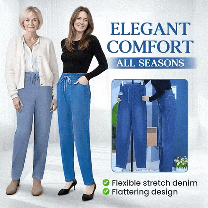 🔥 2026 Forró eladó! Slim alkalmi egyenes jég selyem farmer – hűvös, kényelmes, egész nap viselhető! 👖 Platás utánvéttel!
