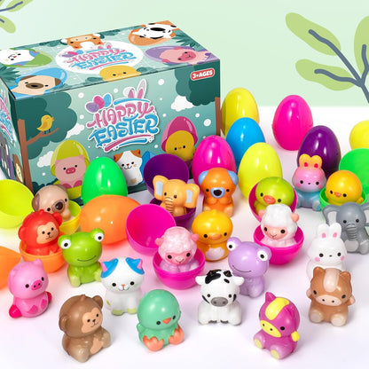 Lassan Kelő Squishy Játék Húsvétra | 12/24 DB Előretöltött Tojás - Kreatív Játék, Szenzoros Élmény Gyerekeknek