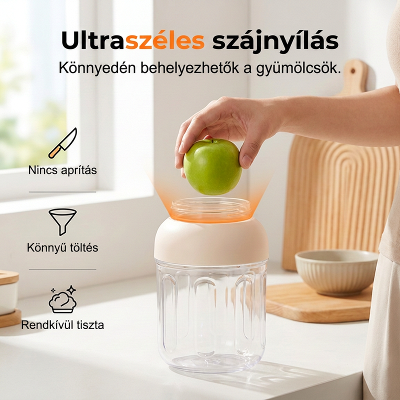 🍓🍨 Hordozható személyi turmixgép turmixokhoz és smoothie-khoz | USB-ről tölthető mini gyümölcscentrifuga-pohár 🏖️🍹