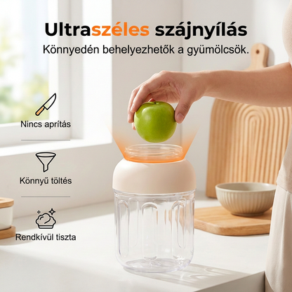 🍓🍨 Hordozható személyi turmixgép turmixokhoz és smoothie-khoz | USB-ről tölthető mini gyümölcscentrifuga-pohár 🏖️🍹