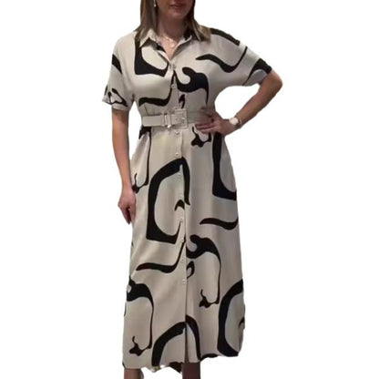😍【S-5XL】Elegáns mintás ingruha