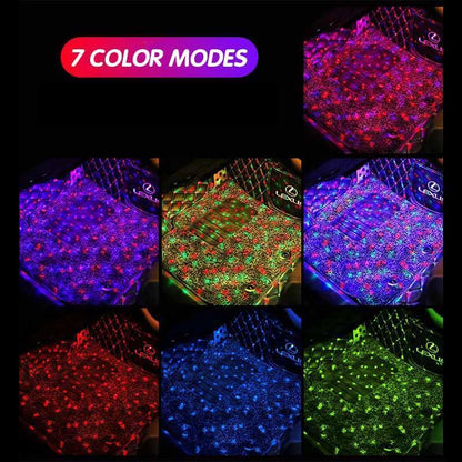 Autó Belső RGB Hangulatvilágítás Készlet | Távoli Vezérlés, USB Tápellátás - Lábtér, Ajtó, Vezetőfülke Világítása