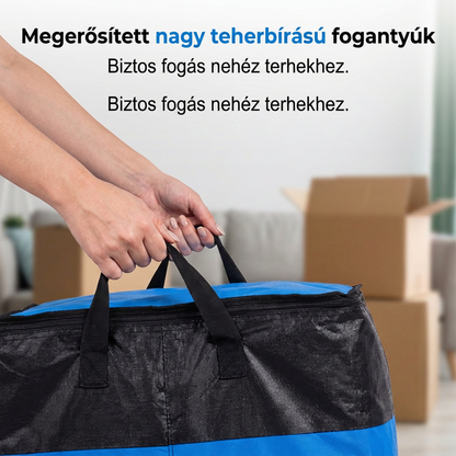 🚚📦 Összecsukható tároló és költöztető táska – extra nagy kapacitás, lapra hajtható, megerősített fogantyúk! 🏠👜 Otthoni szervezéshez és költözéshez tökéletes. Utánvéttel!