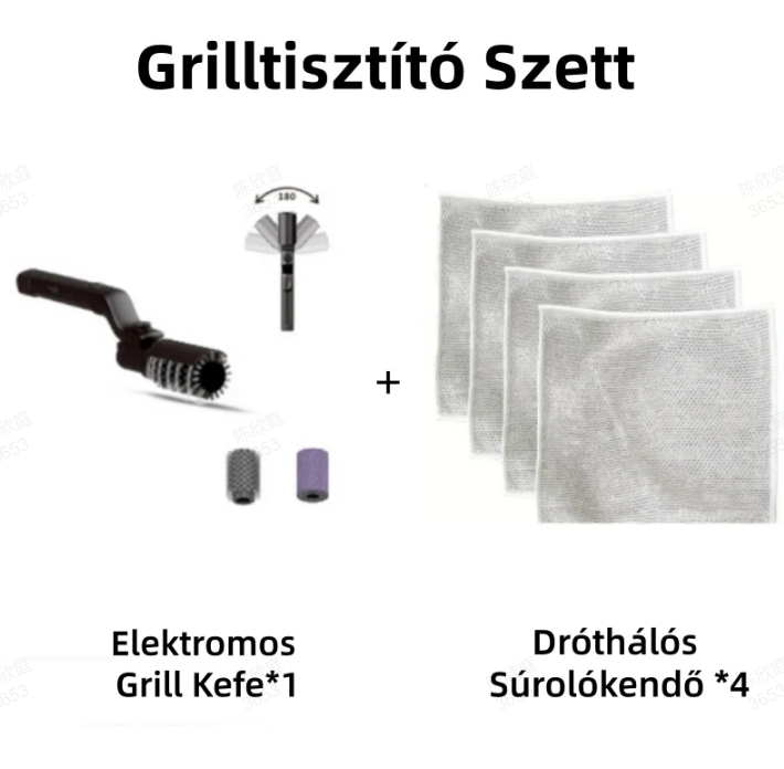 🧼 Vezeték nélküli elektromos BBQ grill kefe tisztító – erővel és sebességgel, hogy a rács tükörfényes legyen! 🔥🍖 Utánvéttel!
