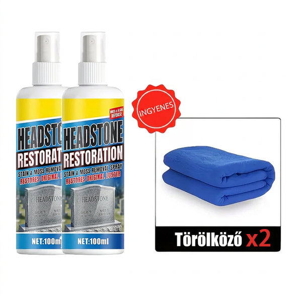 🏛️ Sírtisztító Spray – Gyors Hatású | Gránithoz, Márványhoz, Kék Kőhöz, Természetes Kőhöz – Utánvéttel 🌿✨