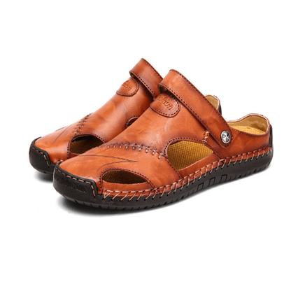 🔥 Nagy méretű puha bőr férfi légáteresztő kültéri szandál – egész napos kényelem, nem izzad, nem nyom, nem dörzsöl! 👞☀️ Utánvéttel!