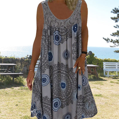 🔥 Nyomtatott Ujjatlan Nyári Női Ruha | Divatos Kényelmes Szett Minden Alkalomra 👗✨