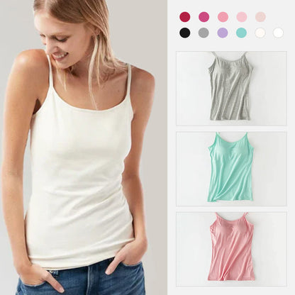 👕 Tank Top Beépített Melltartóval | Kényelmes & Praktikus – Elegáns Alapdarab Minden Napra ✨💕