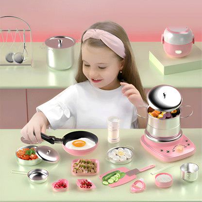 🎁 INGYENES Adapter! Valódi Mini Konyha Játék 3-8 Éves Lányoknak Fiúknak | Szerepjáték, Fakísérlet Főzőkészlet