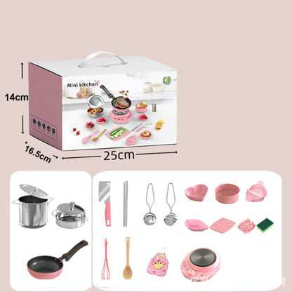 🎁 INGYENES Adapter! Valódi Mini Konyha Játék 3-8 Éves Lányoknak Fiúknak | Szerepjáték, Fakísérlet Főzőkészlet