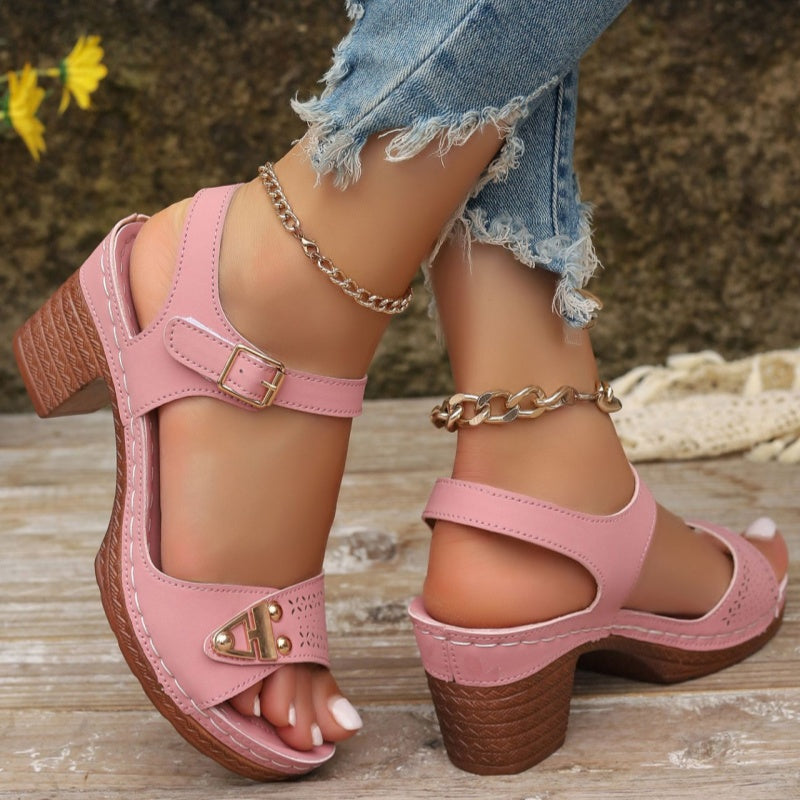 👡Nyári női Chunky Magassarkú szandálok
