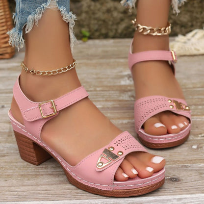 👡Nyári női Chunky Magassarkú szandálok