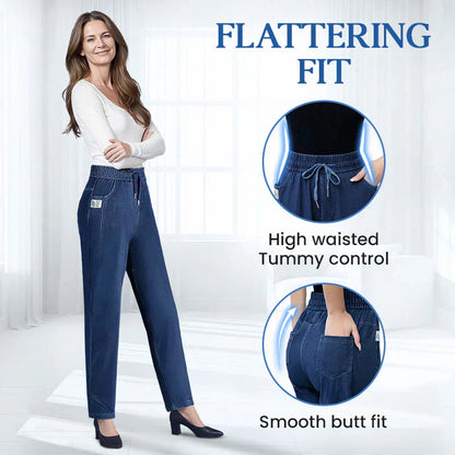 🔥 2026 Forró eladó! Slim alkalmi egyenes jég selyem farmer – hűvös, kényelmes, egész nap viselhető! 👖 Platás utánvéttel!