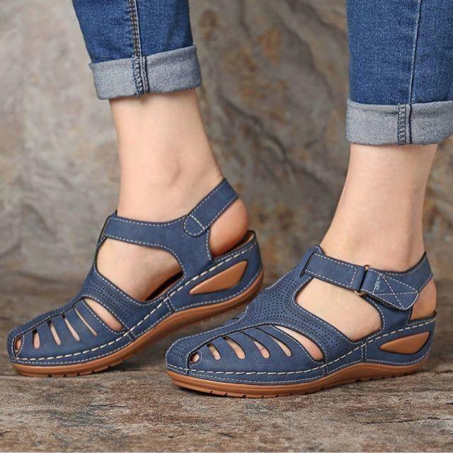 🎁 Orthopéd Szandál Nőknek | Prémium Könnyű Bőr Kényelmes Egészségügyi Lábbeli 👞✨