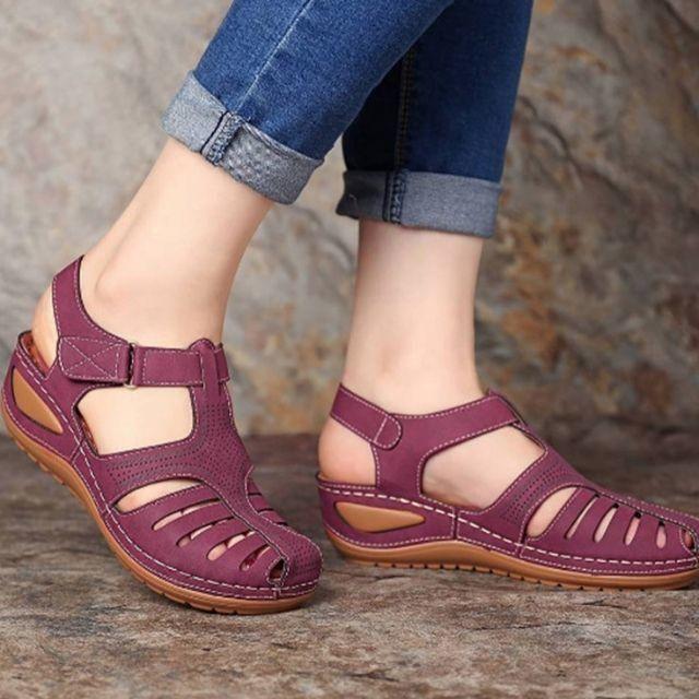 🎁 Orthopéd Szandál Nőknek | Prémium Könnyű Bőr Kényelmes Egészségügyi Lábbeli 👞✨