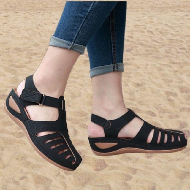 🎁 Orthopéd Szandál Nőknek | Prémium Könnyű Bőr Kényelmes Egészségügyi Lábbeli 👞✨