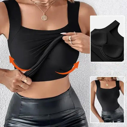 🌟 2026 Legnépszerűbb Formáló Top | Beépített Push-Up Melltartóval, Kényelmes Anyag - M-3XL Méretek, Divatos Testhezálló Felső 💃