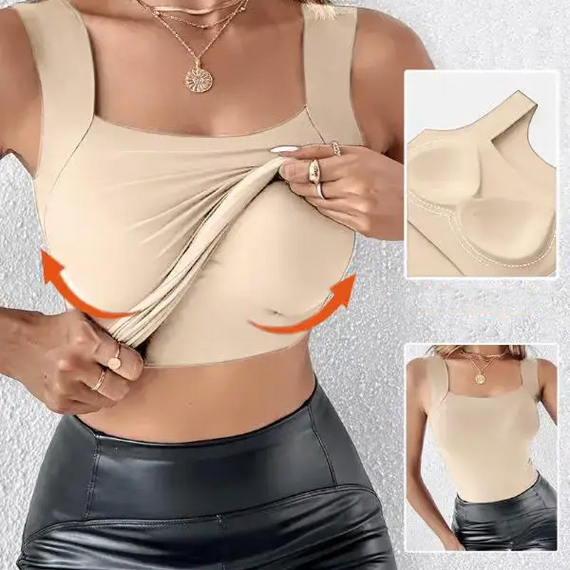 🌟 2026 Legnépszerűbb Formáló Top | Beépített Push-Up Melltartóval, Kényelmes Anyag - M-3XL Méretek, Divatos Testhezálló Felső 💃