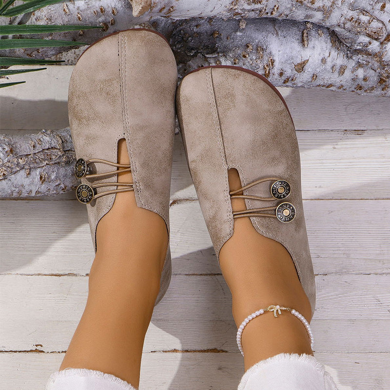 ✨ Női lapos cipő puha mesterséges bőrből – Kényelmes, könnyű, mindennapi stílushoz 🚶‍♀️👟