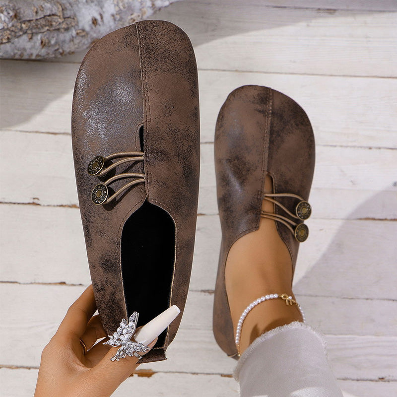 ✨ Női lapos cipő puha mesterséges bőrből – Kényelmes, könnyű, mindennapi stílushoz 🚶‍♀️👟