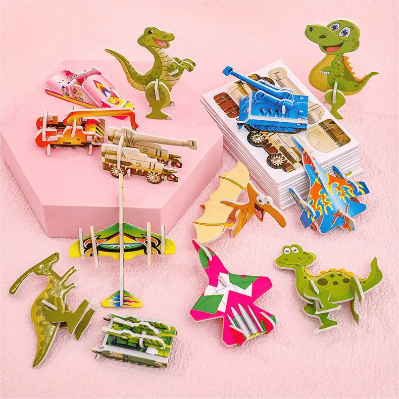 🔥 3D összerakós puzzle – 25 db, DIY rajzfilmfigurák! Összerakod és megelevenedik! 🧩✨ Gyerekeknek tökéletes ajándék!
