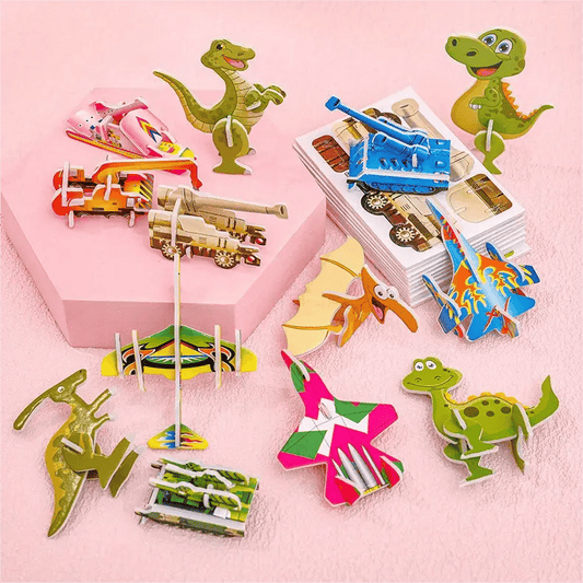 🔥 3D összerakós puzzle – 25 db, DIY rajzfilmfigurák! Összerakod és megelevenedik! 🧩✨ Gyerekeknek tökéletes ajándék!