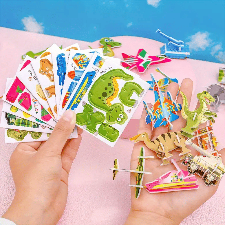 🦖🧩 Kézműves DIY logikai 3D kirakós (25 db) – összerakod és megelevenedik! Fejleszti a logikát és a kreativitást! 🧠✨ Raktáron, utánvéttel!