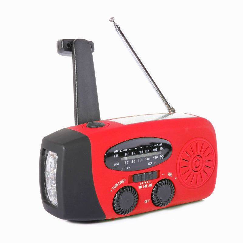 🌞 Multifunkciós Napelemes Vészhelyzeti Rádió | Kézi Hajtású, Bluetooth Hangszóró, LED Lámpa, Telefon Töltő - Kemping, Vészhelyzet, Otthoni Biztonság 📻🆘
