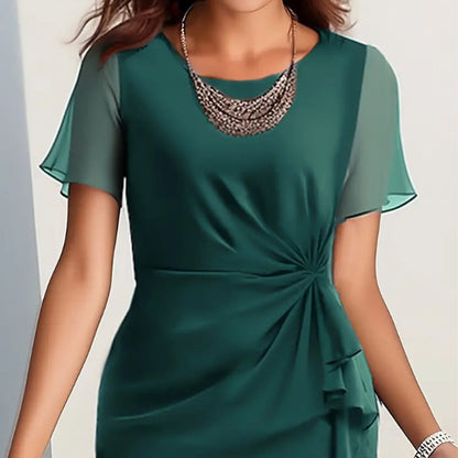 👗 Budapesti divat: elegáns, egyszínű ruha – francia retro stílus✨