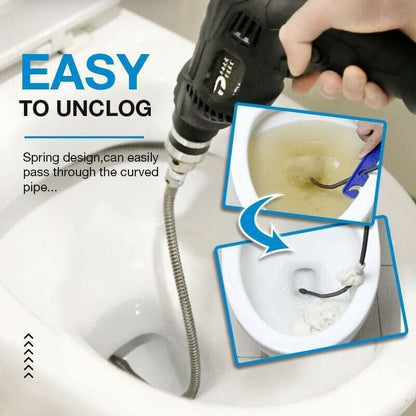 🚽 Extra hosszú csőtisztító rugó – kompatibilis elektromos forgófejekkel! Makacs dugulások ellen. ⚡ Platás utánvéttel!