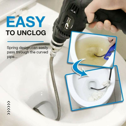 🚽 Extra hosszú csőtisztító rugó – kompatibilis elektromos forgófejekkel! Makacs dugulások ellen. ⚡ Platás utánvéttel!