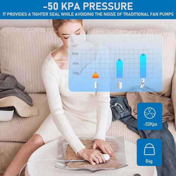 🔥 USB elektromos vákuum kompressziós zsák – egy gombnyomás, 80% helytakarékosság! 🧳 Platás utánvéttel!