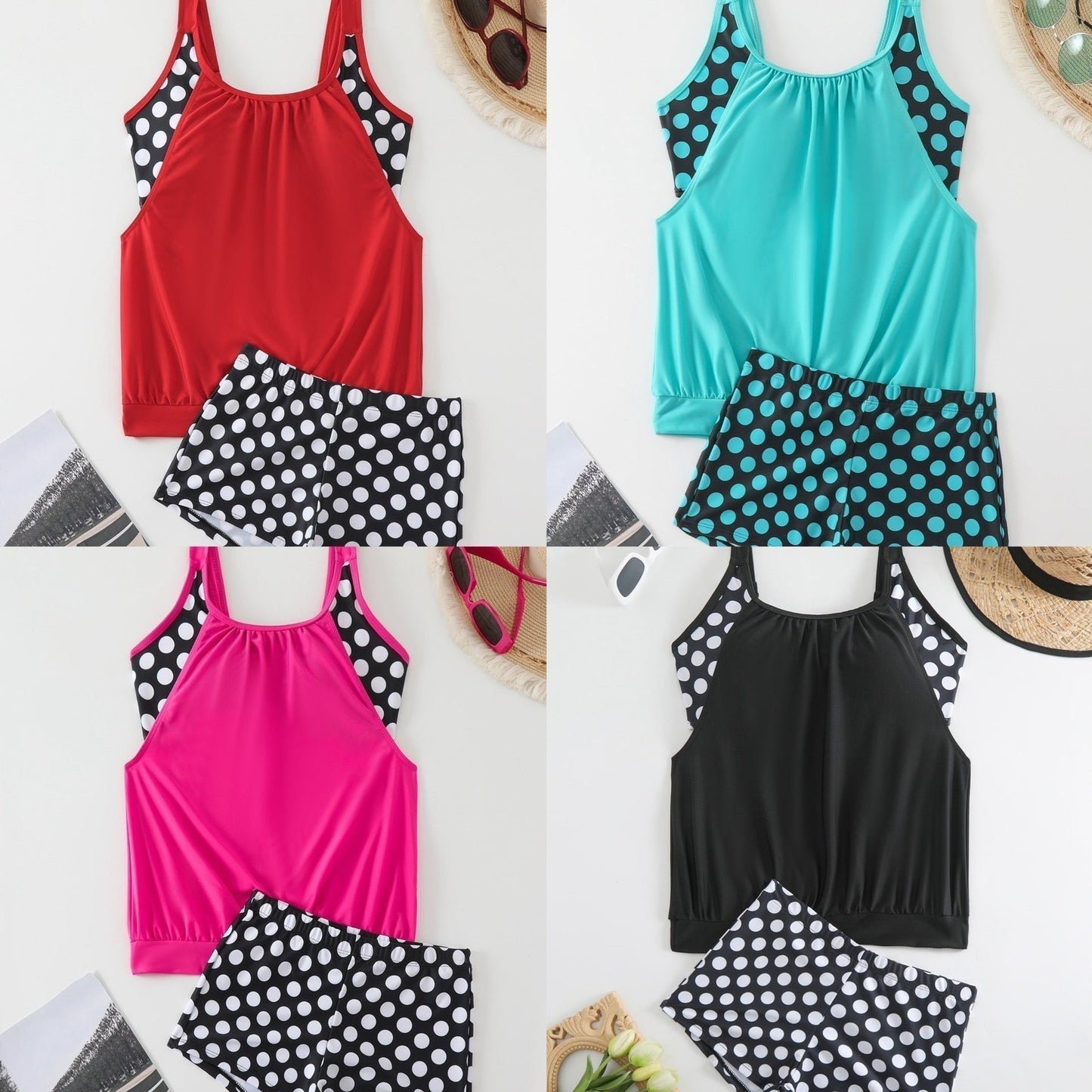 👙 S-3XL Női Pöttyös Kétrészes Fürdőruha | Divatos Bikini Szett – Kényelmes & Alakformáló Strand Divat 🏖️✨