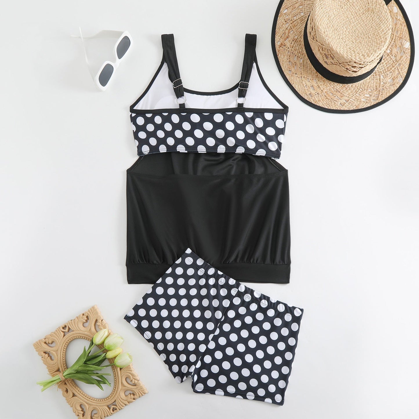 👙 S-3XL Női Pöttyös Kétrészes Fürdőruha | Divatos Bikini Szett – Kényelmes & Alakformáló Strand Divat 🏖️✨