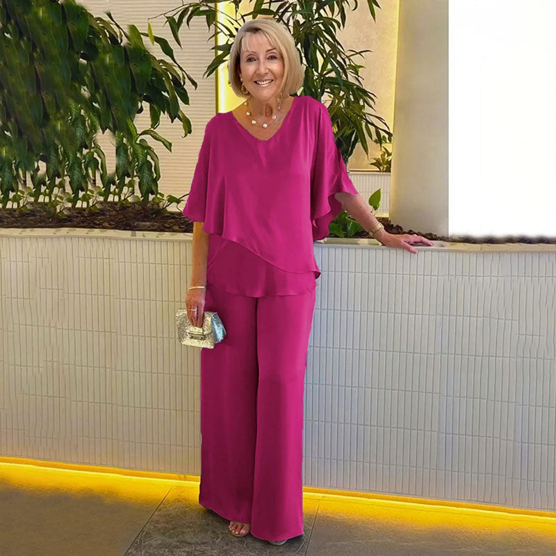 👗 Kétrétegű Plusz Méretű Kétrészes Szett | Női Divatos Kényelmes Alkalmi Ruha ✨