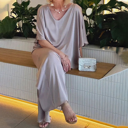 👗 Kétrétegű Plusz Méretű Kétrészes Szett | Női Divatos Kényelmes Alkalmi Ruha ✨