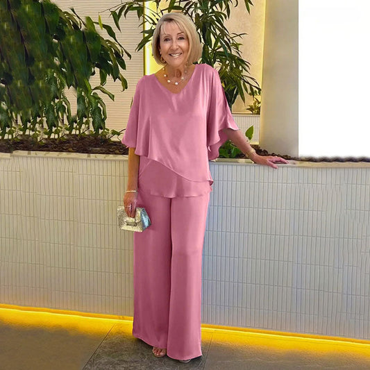 👗 Kétrétegű Plusz Méretű Kétrészes Szett | Női Divatos Kényelmes Alkalmi Ruha ✨