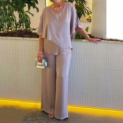 👗 Kétrétegű Plusz Méretű Kétrészes Szett | Női Divatos Kényelmes Alkalmi Ruha ✨